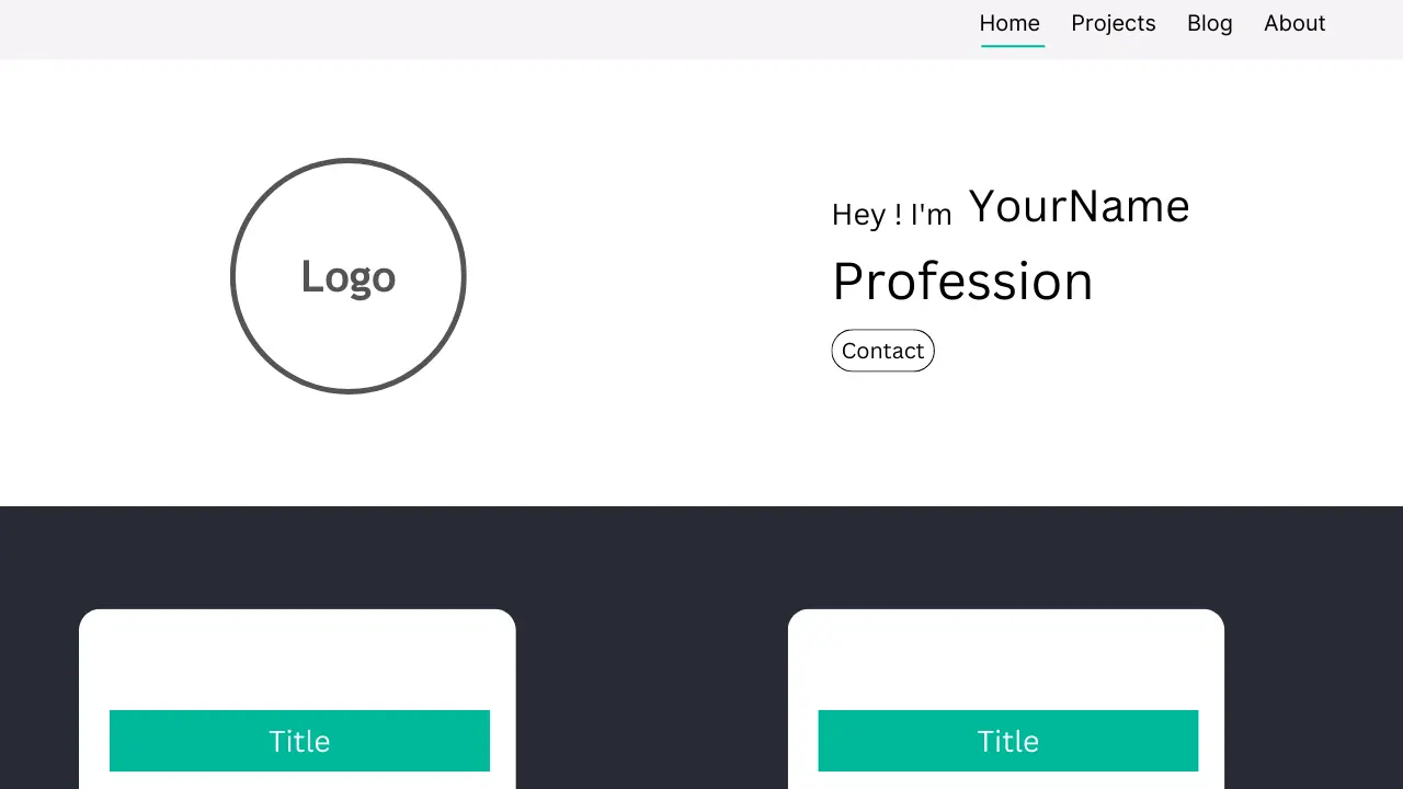 Personal website design project